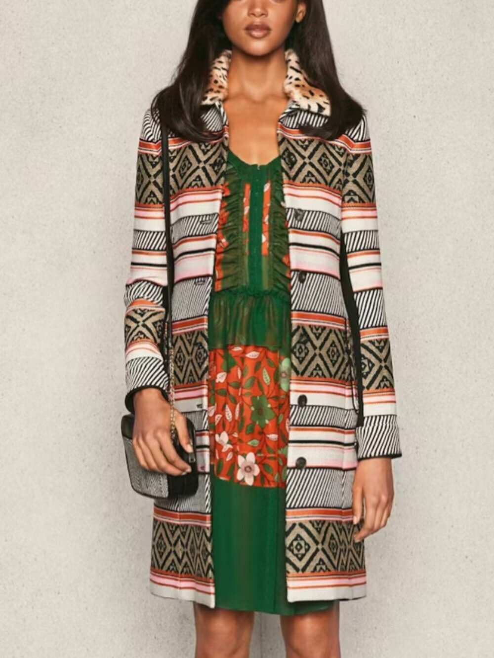 Diane Von Furstenberg Knit Fall Coat Jacket Authentic Size 6 Vogue Feature
